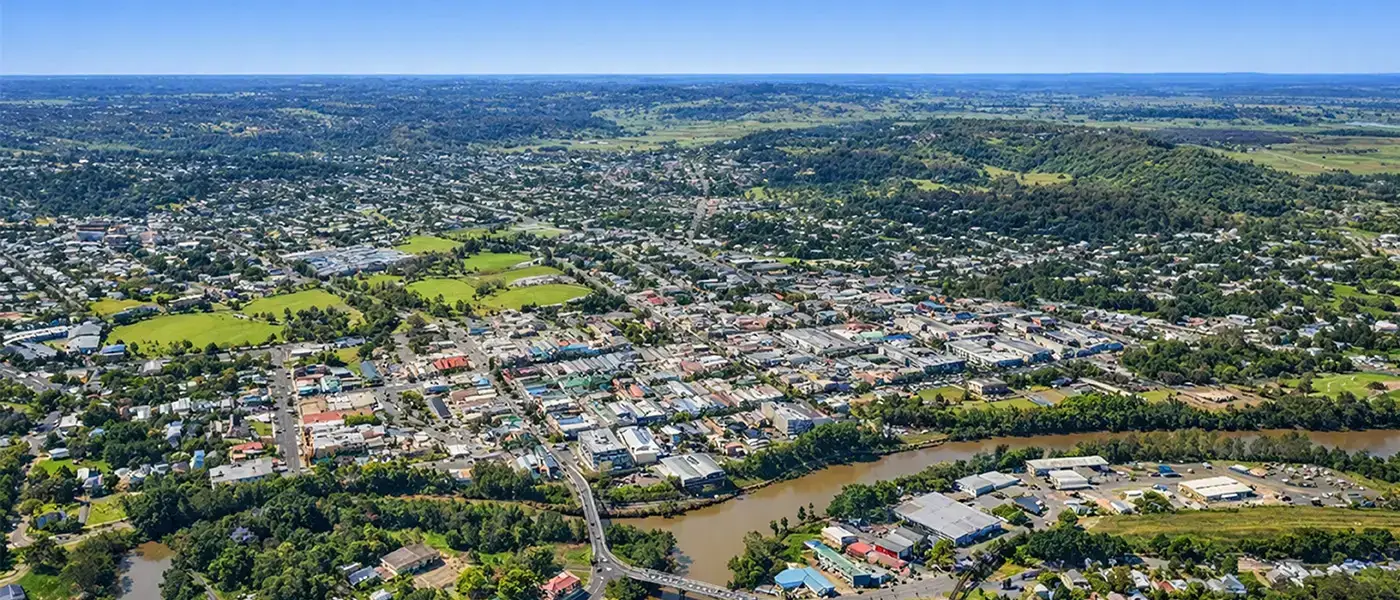 Aerial view of Lismore