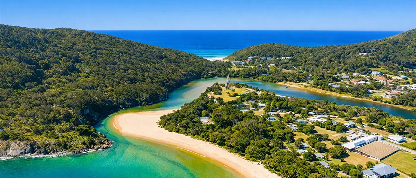 Aerial view of Hat Head Holiday Park